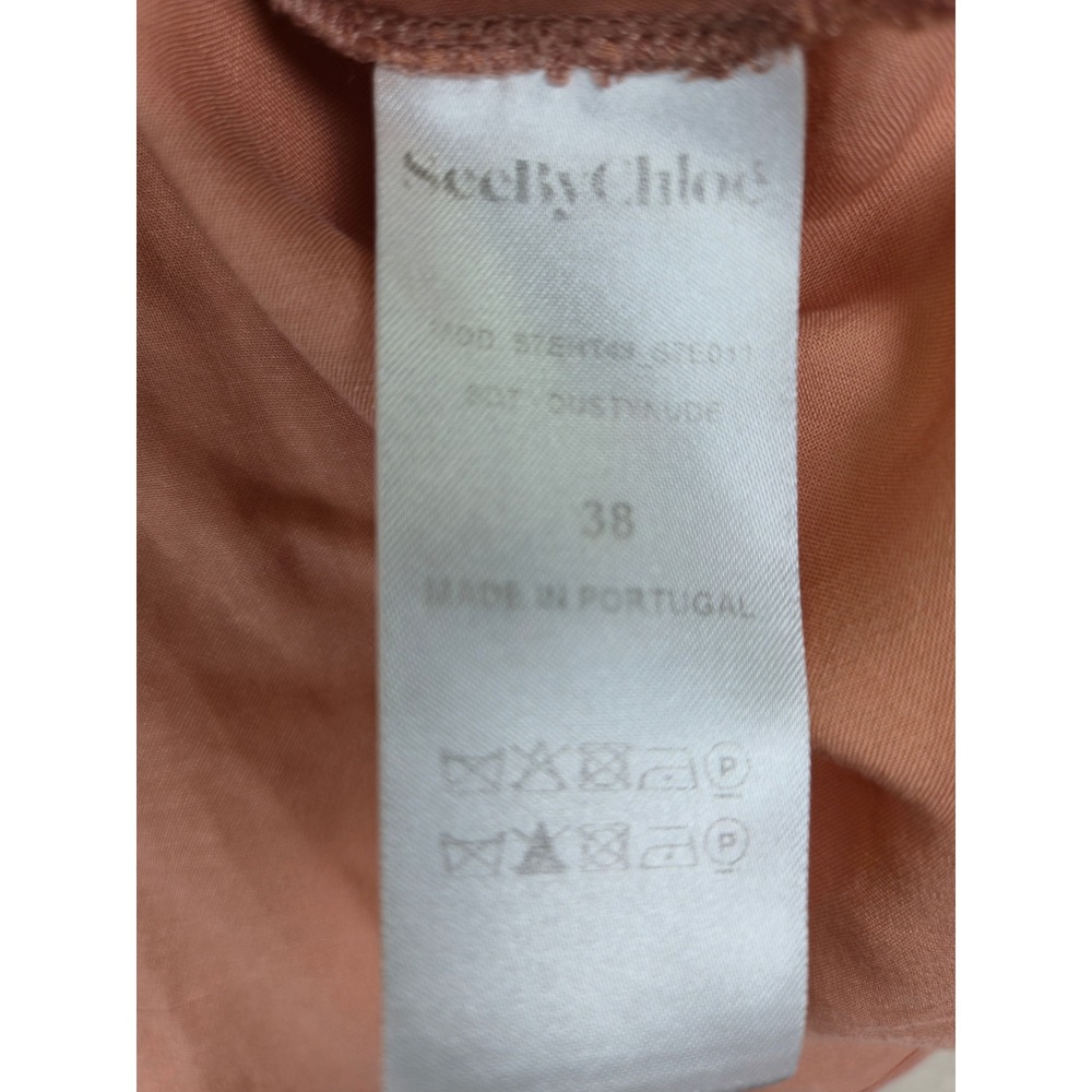 See By Chloé Womens Cami Top Size 6 (38) Sleeveless‎ Tank Top Cropped Bohemian - Picture 3 of 7